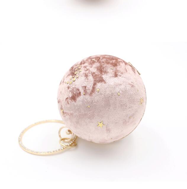Women's Suede Dinner starry sky Round Bag