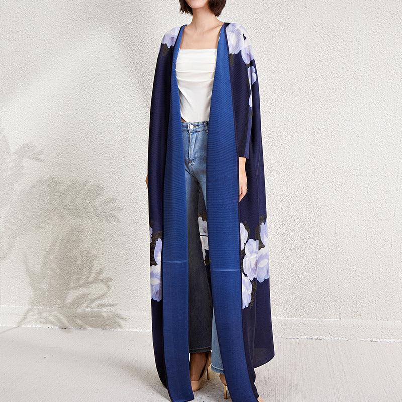 Arabian Style Pleated Cardigan Robe Dress