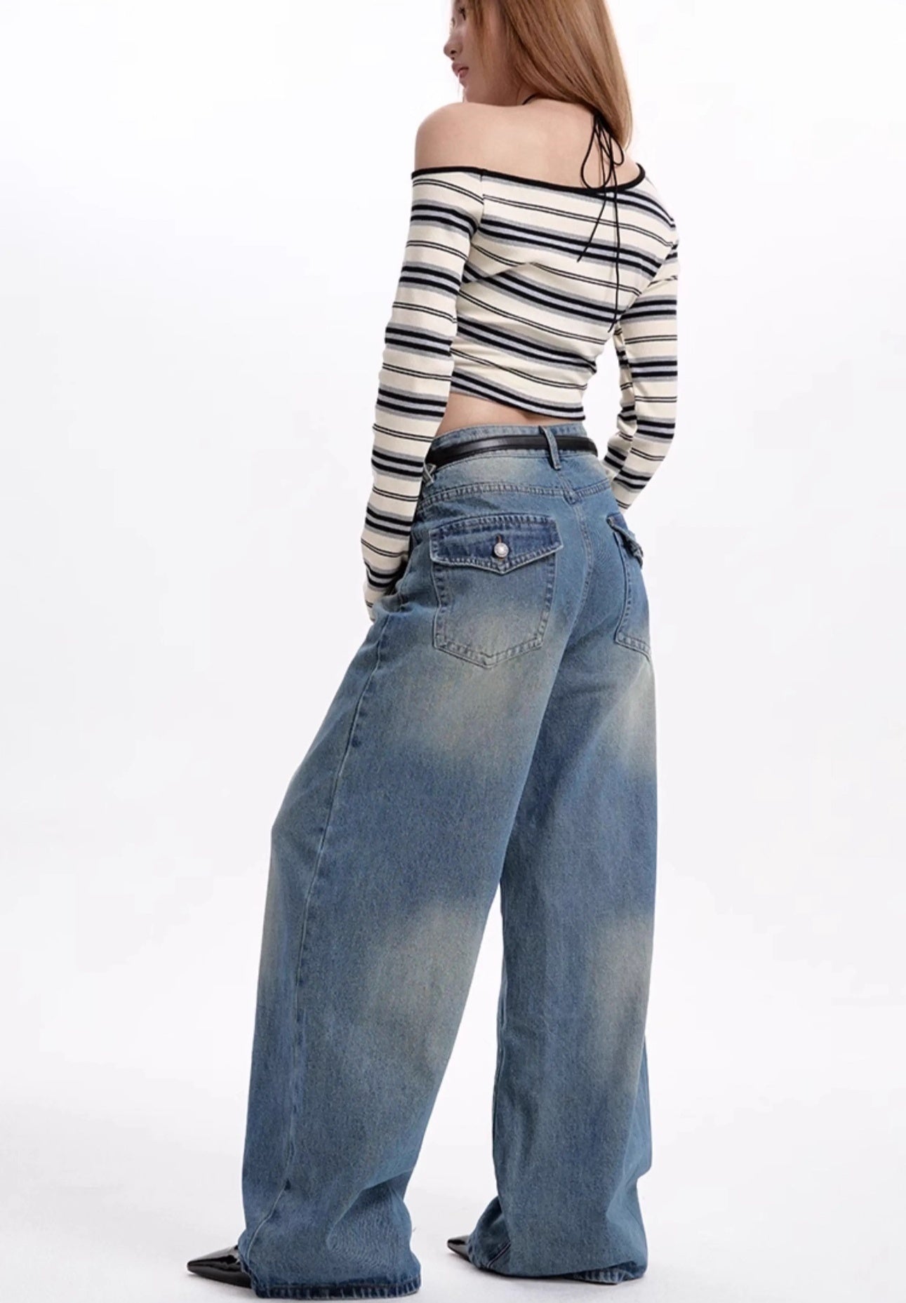 High Waist Loose And Slimming Wide Leg Straight Casual Pants