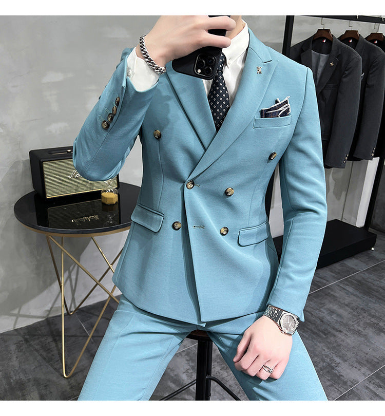 Men's Business Formal High-grade British Style Suit