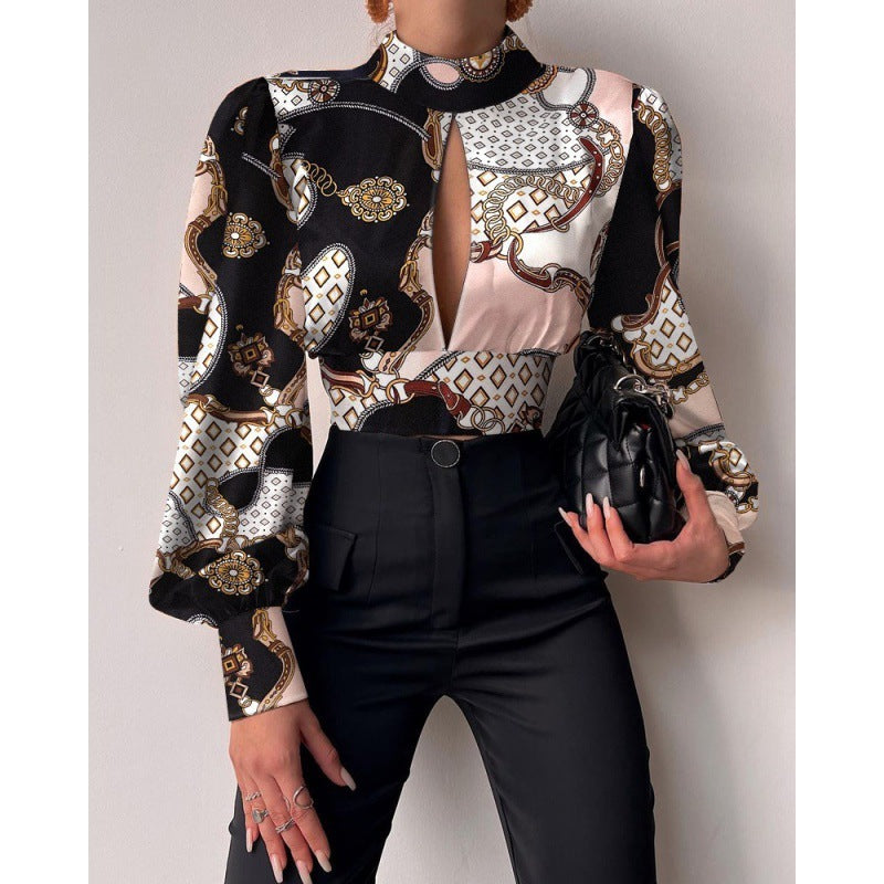 Women's Fashion Hollowed-out Top Shirt