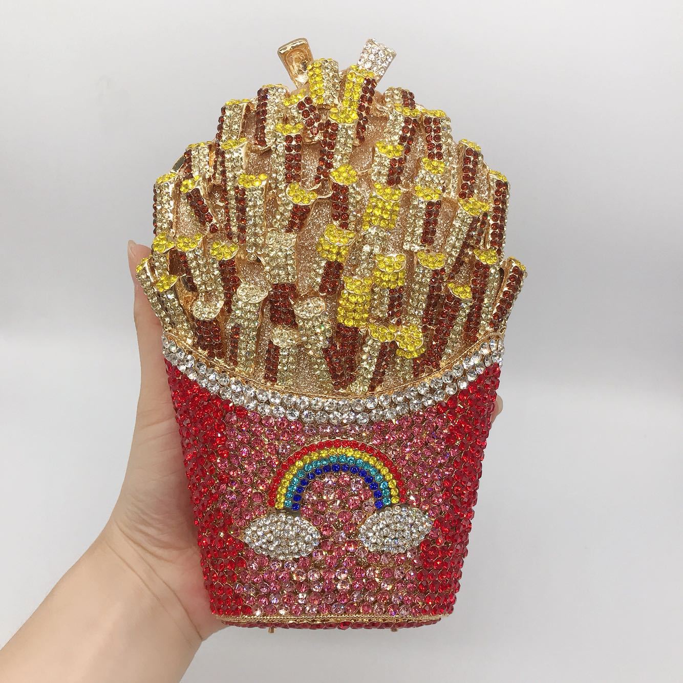 French fries diamond wisp empty metal bag