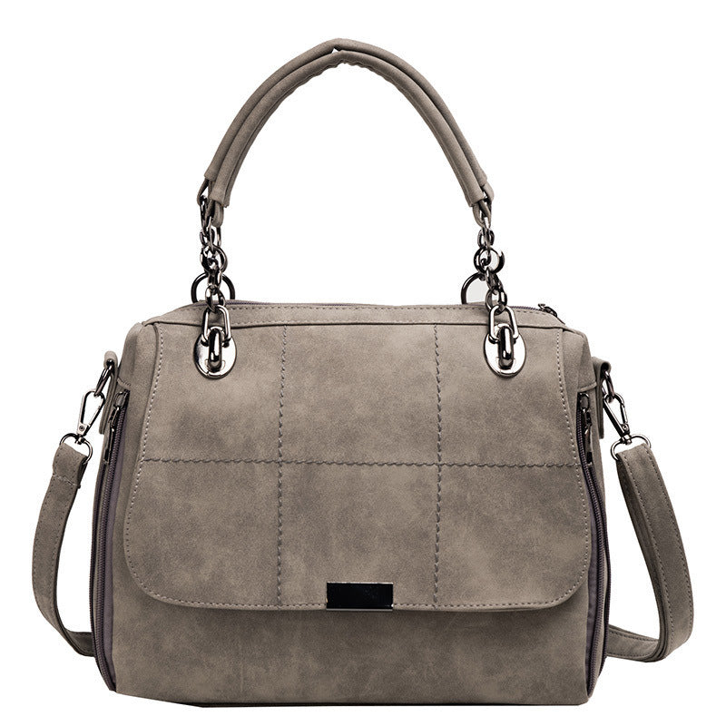 Matte Scrub Female Shoulder Bags Large Capacity Matcha Green PU Leather Lady