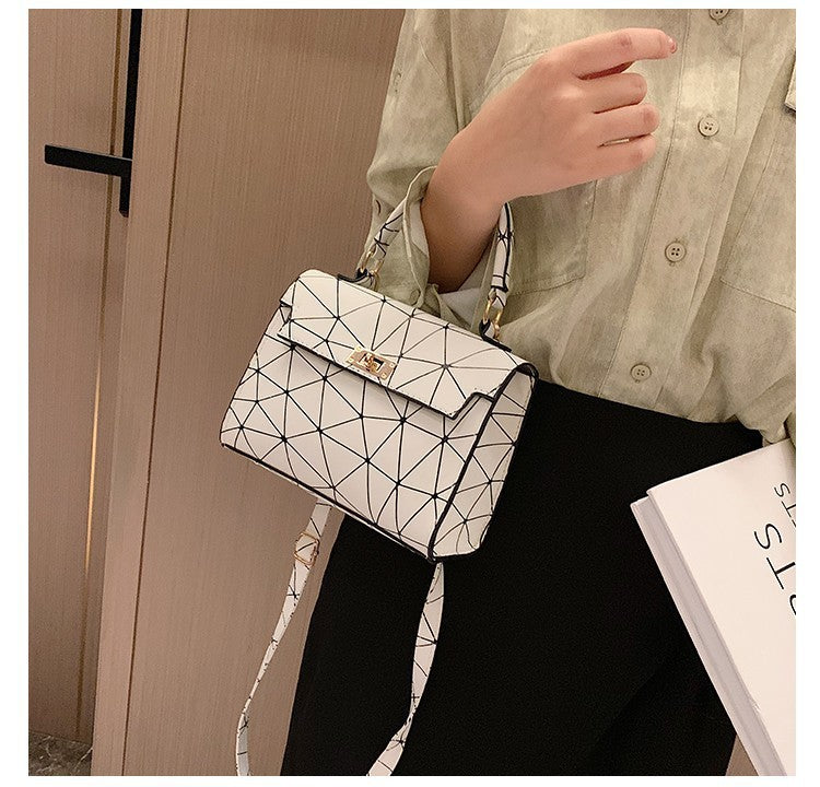 Snake Print Contrast Color Crossbody Shoulder Bag