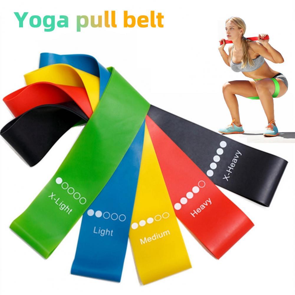 Yoga Resistance Rubber Bands Indoor Outdoor Fitness Equipment 0.35mm-1.1mm