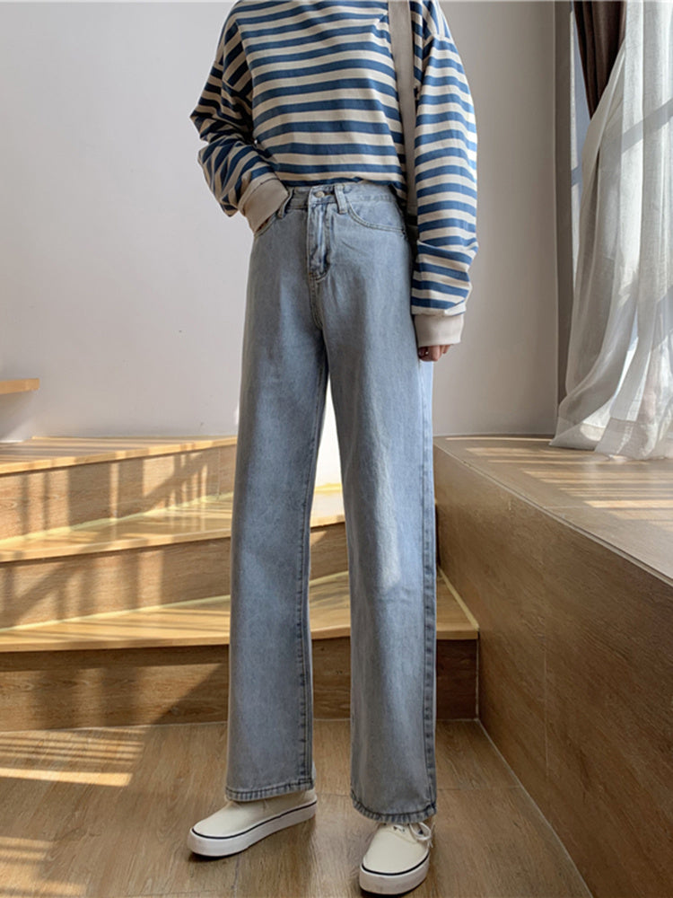 Women's Loose High Waist Slimming High Mopping Jeans