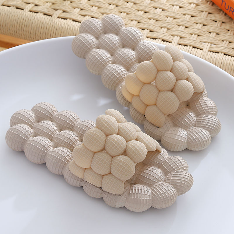 Outing Couple Home Slippers Sandals Thick-soled Lychee Slippers