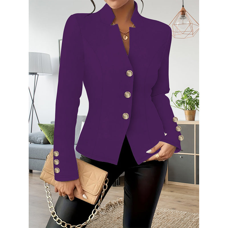 Women Casual Blazers Long Sleeve Business Outerwear Slim Fitting