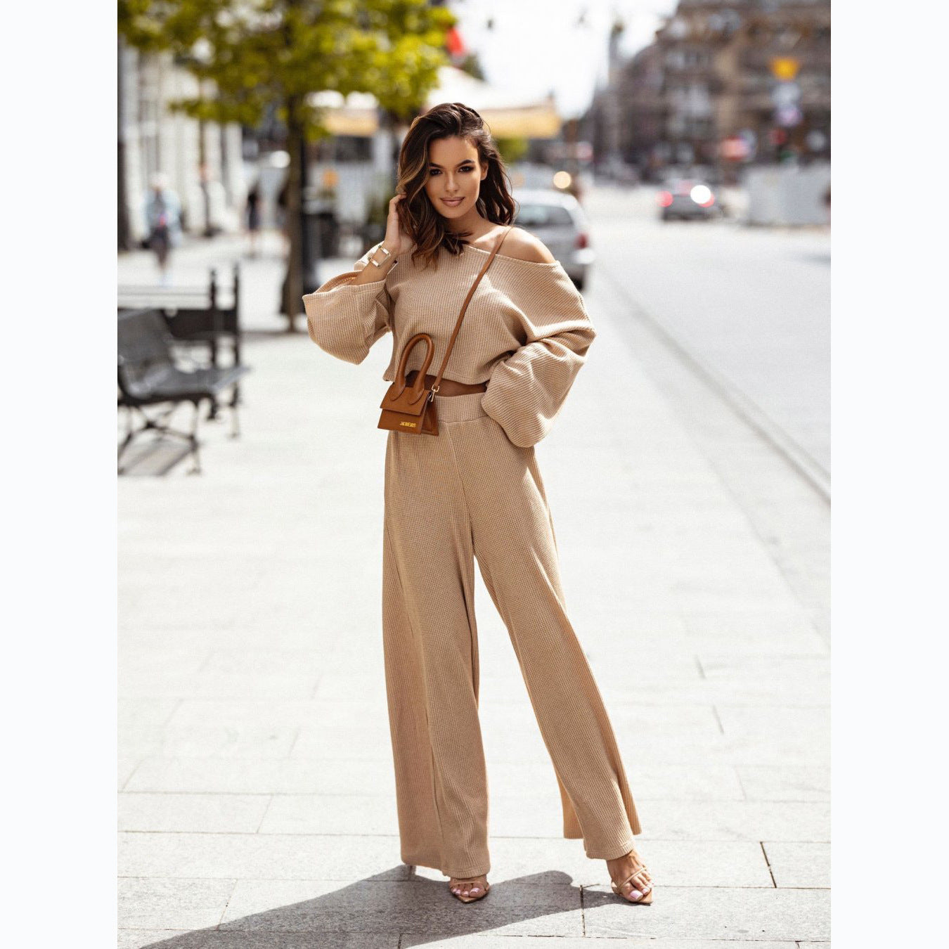 Women's Loose Solid Color Long-sleeved Suit