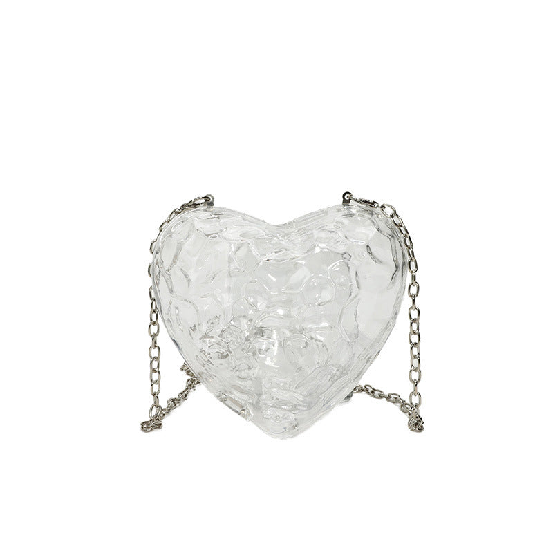 Shiny Heart-shaped Meteorite Acrylic Bag