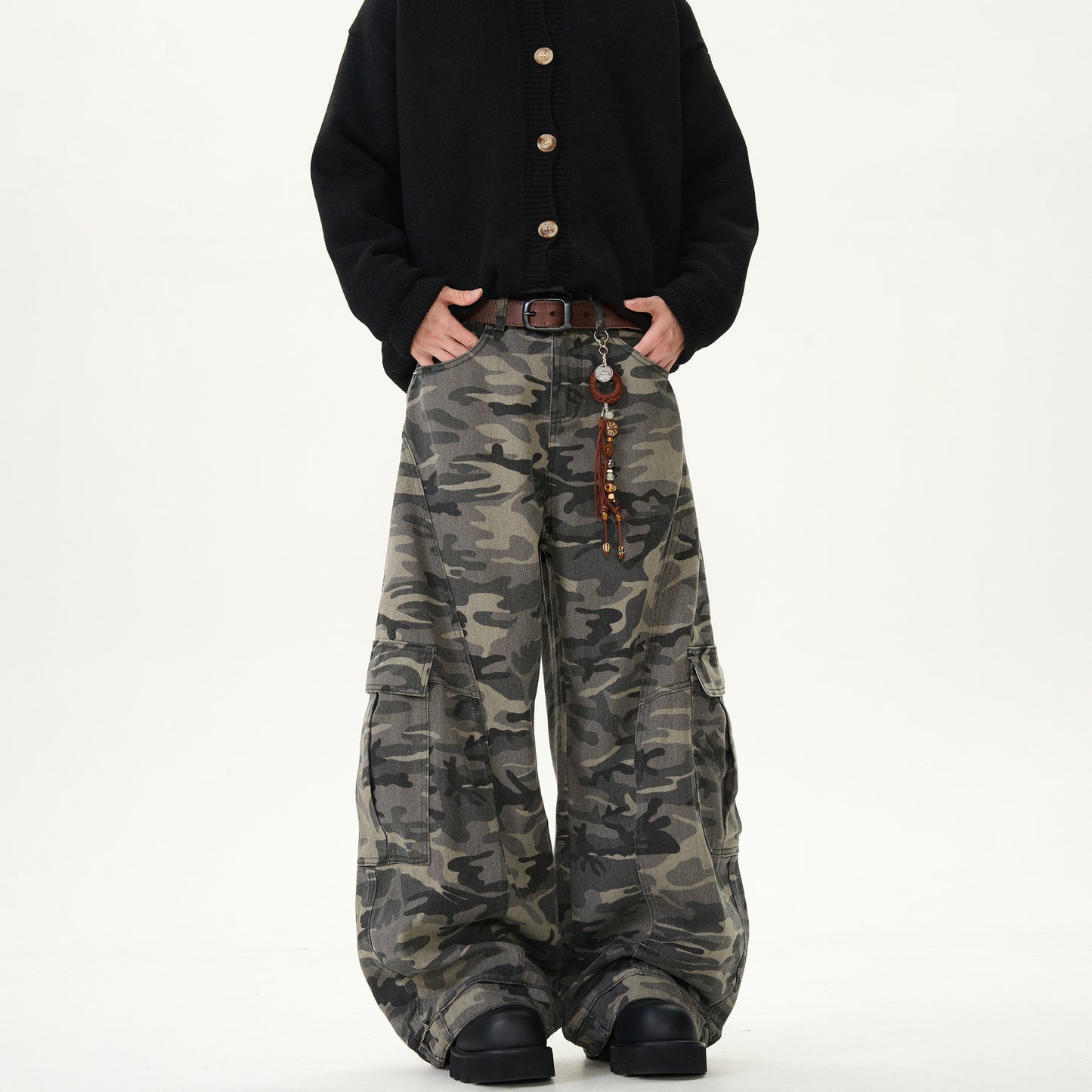 American Fashion Brand Camouflaged Male Loose Casual Retro Machete