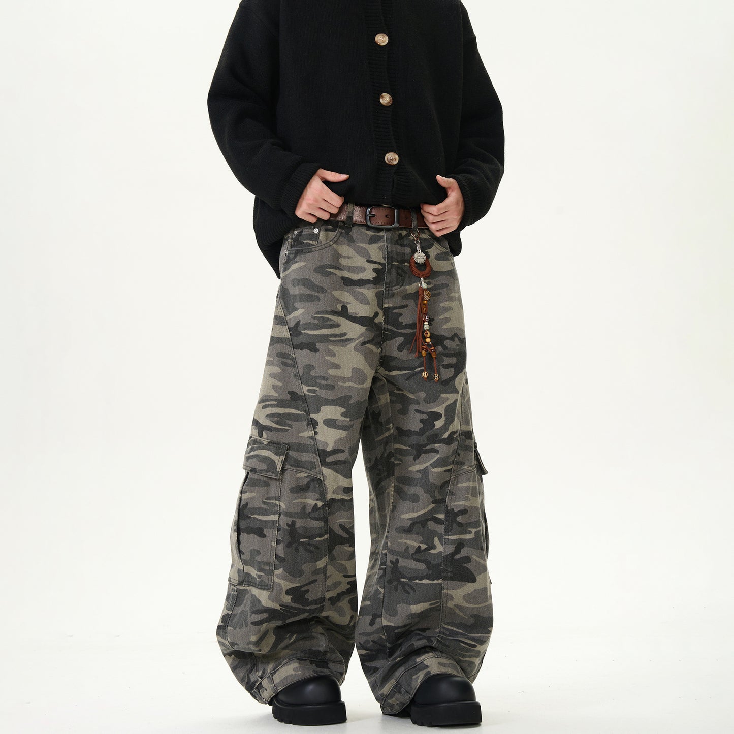 American Fashion Brand Camouflaged Male Loose Casual Retro Machete