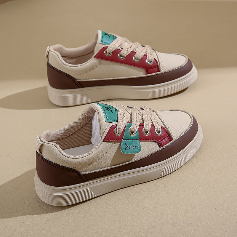 Women's Comfortable White Platform Sneakers