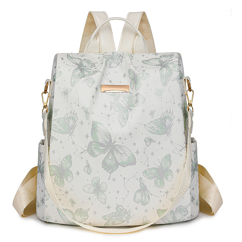 Butterfly Printed Shoulder Bag Large Capacity Backpack