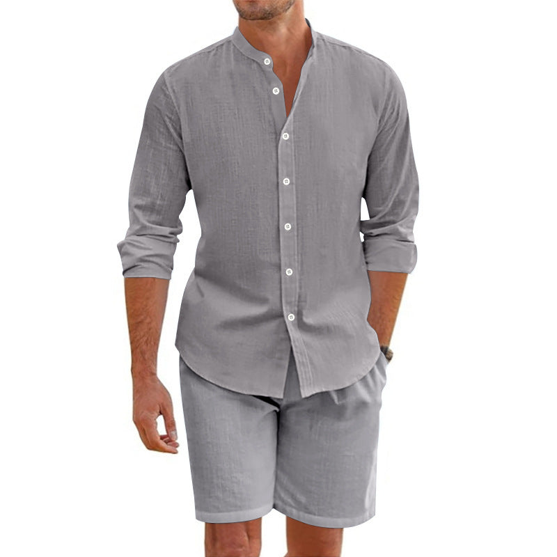 Top And Drawstring Shorts Beach Clothing For Men