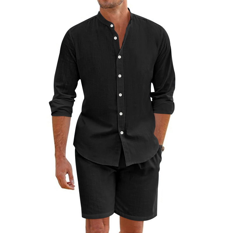 Top And Drawstring Shorts Beach Clothing For Men