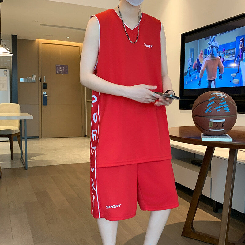 Short Sleeve Vest Leisure Sports Suit