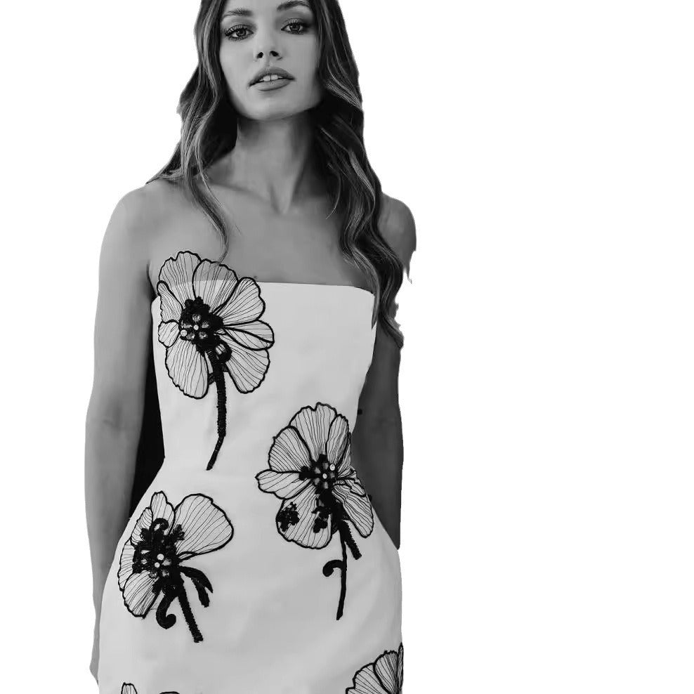 Bandage Decals Elegant Slim Dress