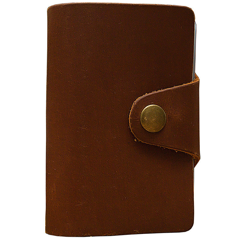Handmade Cowhide Passport Holder Men's Genuine Leather