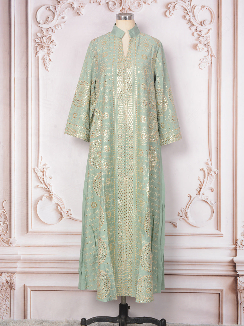 Arab Women's Fashion Personality New Beaded Dress