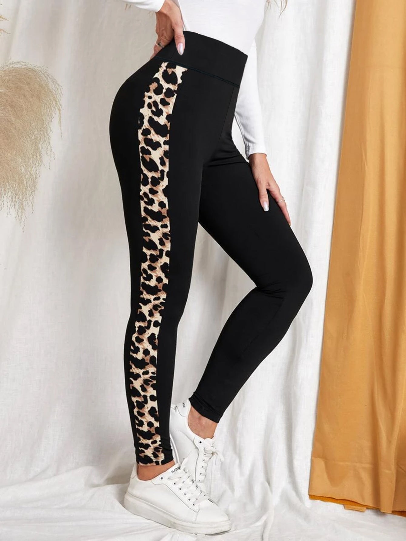 Women's Leopard Print Casual Yoga Elastic Pants