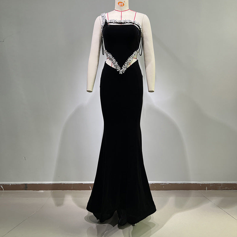 Diamond Band One Shoulder Irregular Dress