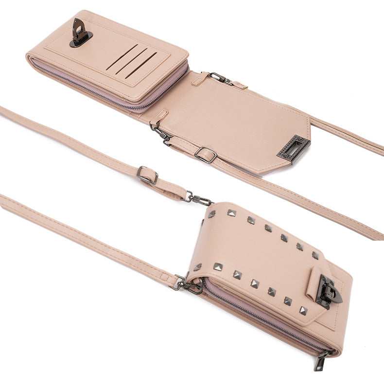 Rivet Design Shoulder Bags Mobile Phone Crossbody Bags
