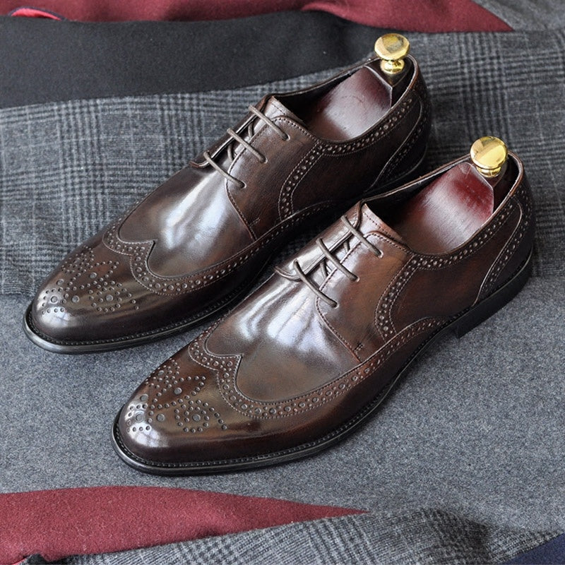 Handmade Genuine Leather Men's Formal Wear Leather Shoes