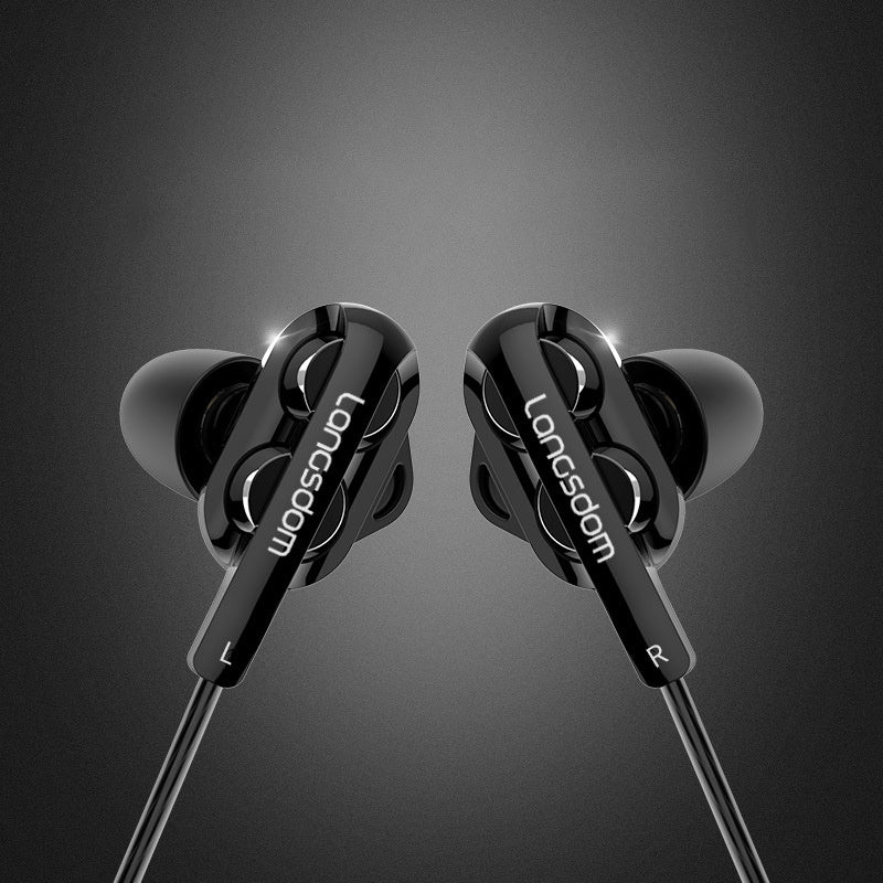 D4 Quad-core Dual-moving Coil Eating Chicken Gaming Headset In-ear