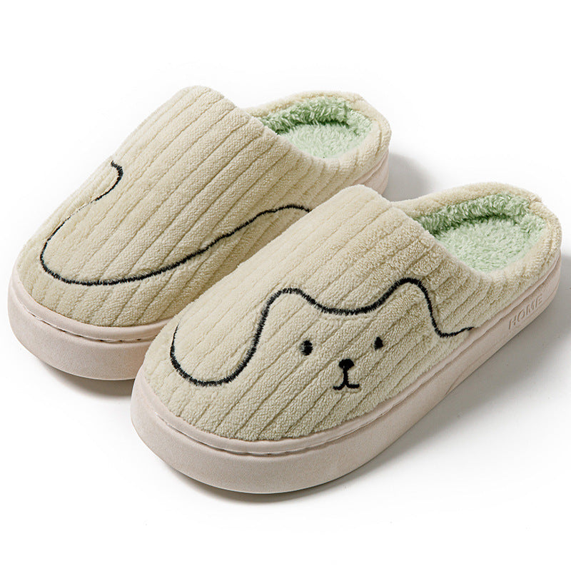 Striped Cat Slippers, Indoor Couple Non-slip Floor Slipper