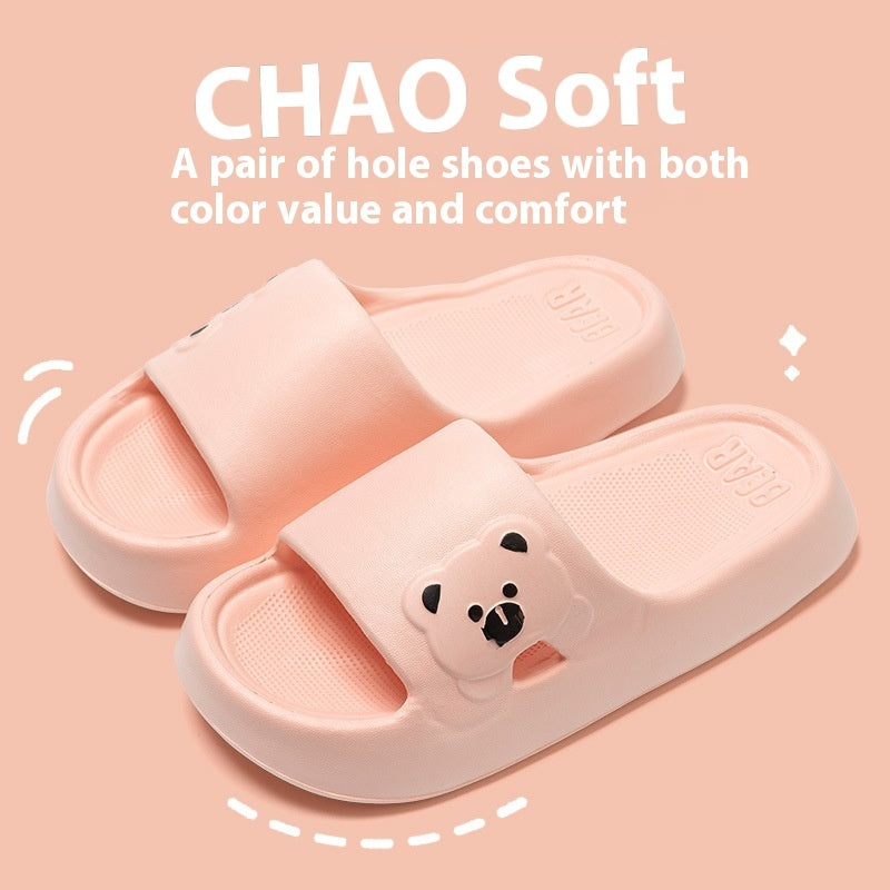 Cute Bear Home Slippers Non-slip Bathroom Slipper