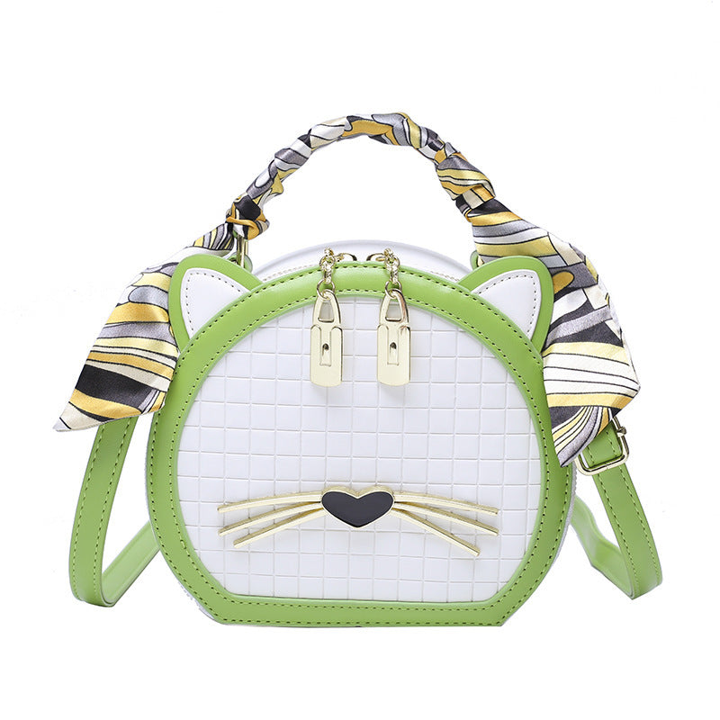 Women's New Versatile Texture Cute Cat Messenger Bag