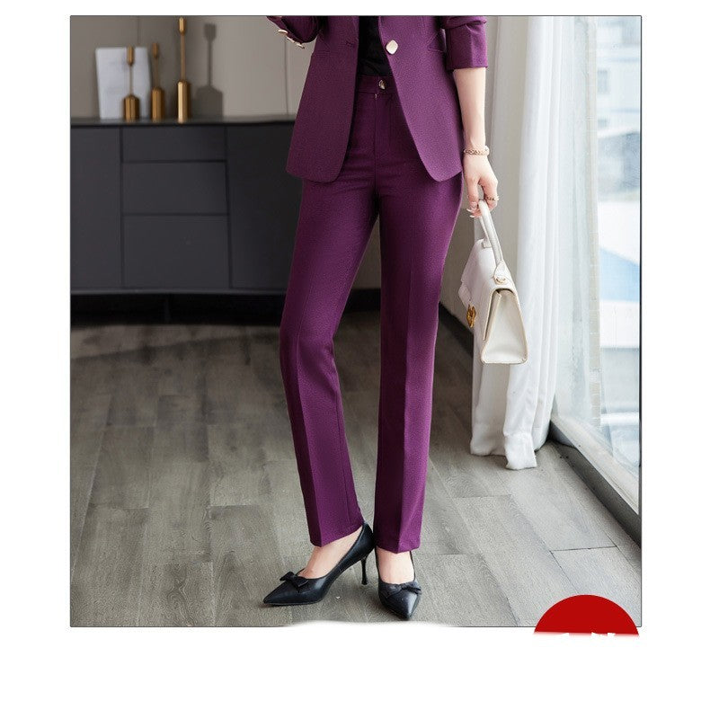 Long-sleeved Front Desk Overalls Women's Autumn Coat