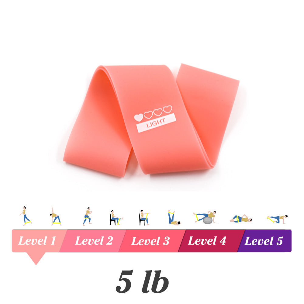Yoga Resistance Rubber Bands Indoor Outdoor Fitness Equipment 0.35mm-1.1mm