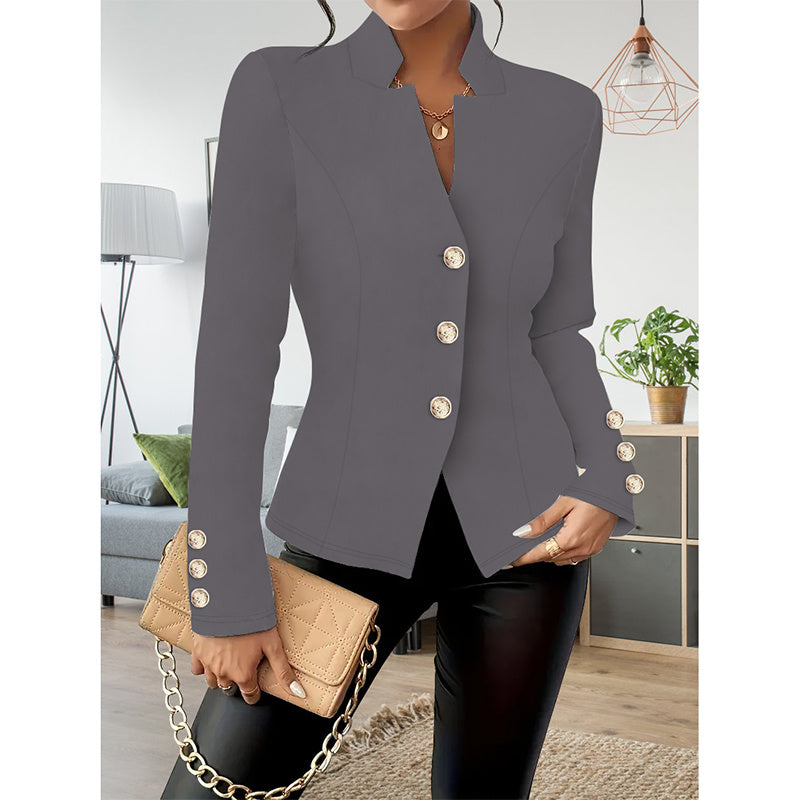 Women Casual Blazers Long Sleeve Business Outerwear Slim Fitting