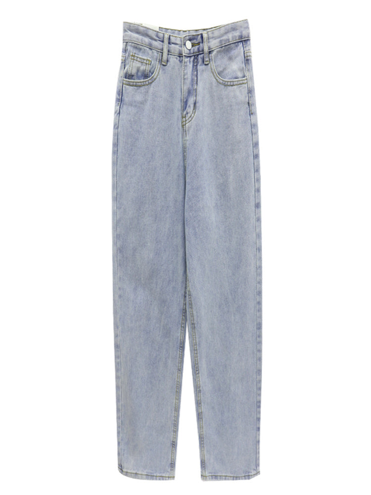 Women's Loose High Waist Slimming High Mopping Jeans
