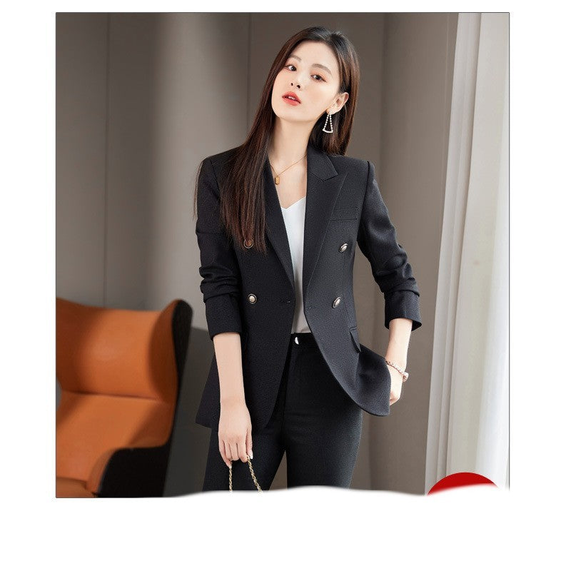 Long-sleeved Front Desk Overalls Women's Autumn Coat