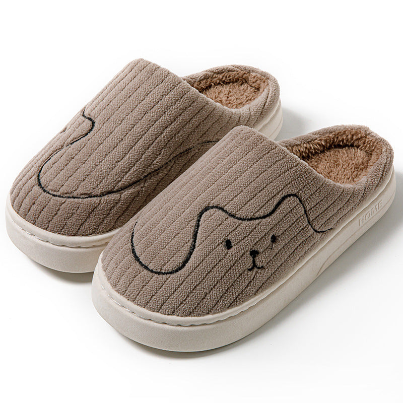 Striped Cat Slippers, Indoor Couple Non-slip Floor Slipper