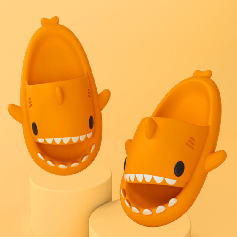 Adult's Slippers Indoor Outdoor Funny Shark Cartoon for summer pool