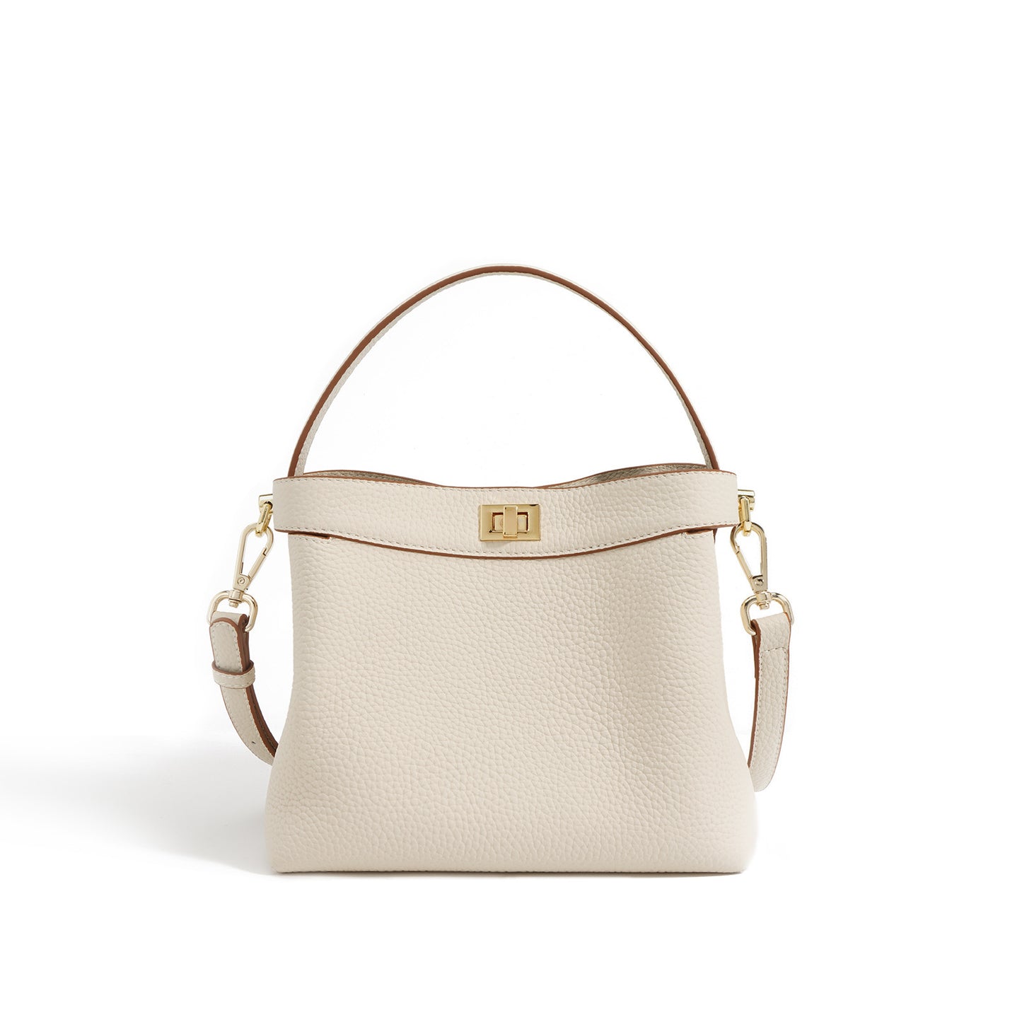 Women's Fashion Versatile Simple Temperament Commute Texture Crossbody Bucket Bag