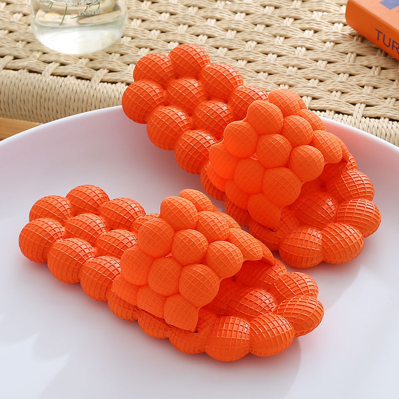 Outing Couple Home Slippers Sandals Thick-soled Lychee Slippers