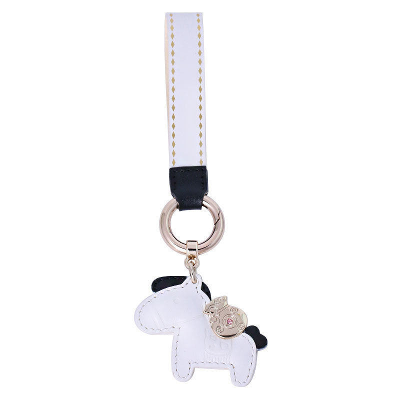 Genuine Leather High-end Keychain Immediately Rich Cowhide Vehicle-use Key Chain
