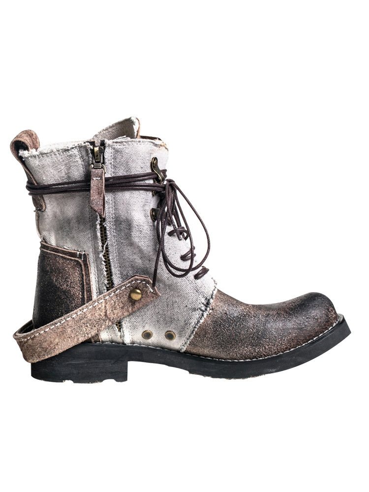 Outdoor Japanese Vintage Shoes Canvas Martin Boots