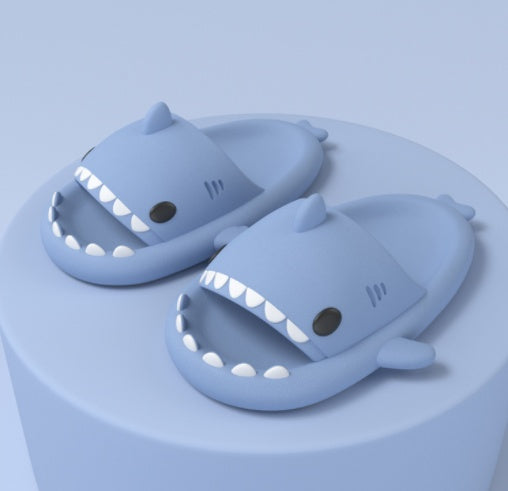 Adult's Slippers Indoor Outdoor Funny Shark Cartoon for summer pool