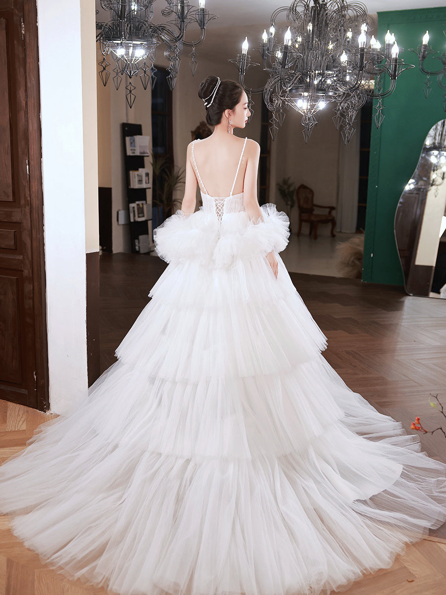 White Sling Temperament Banquet Skirt
