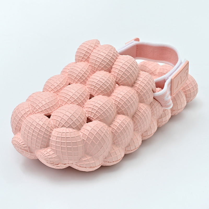 Massage Litchi Peanut Grape Bubble Trendy Child Slippers Children's Hole Shoes