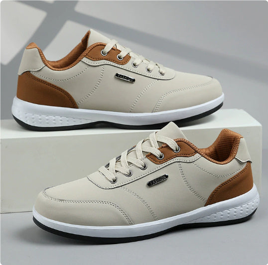 Men’s Microfiber Leather Casual Shoes FLats Sneakers