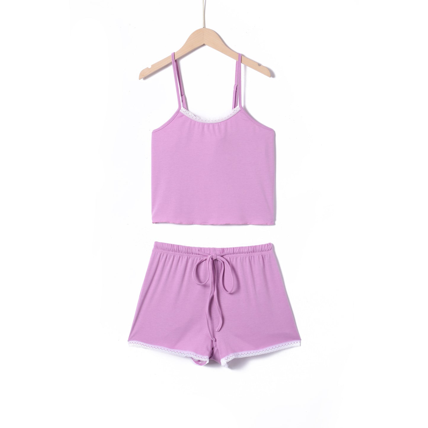 Loose Solid Color Homewear With Braces Women