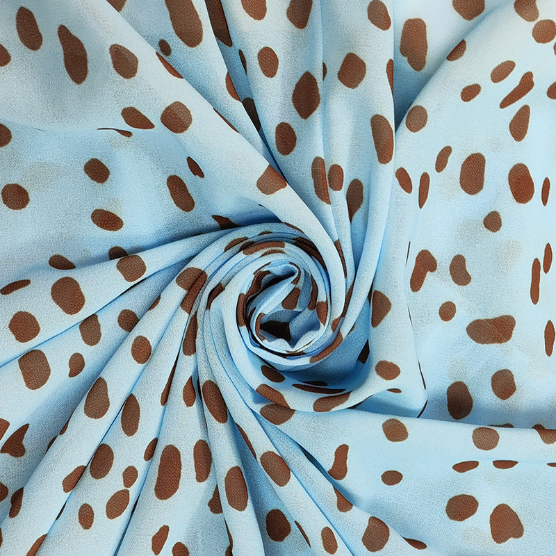 Womens Printed V-Neck Long-Sleeve Lace Maxi Dress