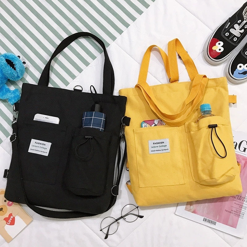 Handbag With Pockets Preppy Buckpack Shoulder Bag For Women Shoolbags